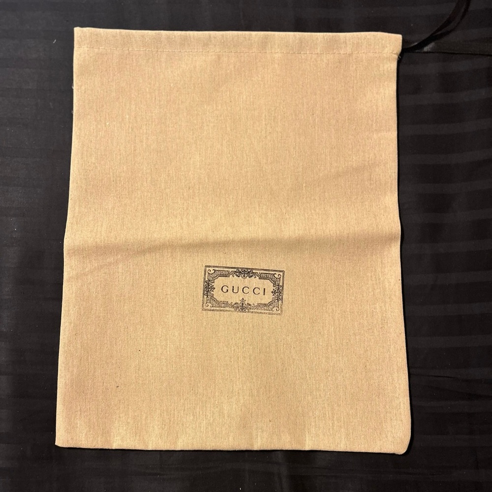 Gucci Tan Drawstring Bag